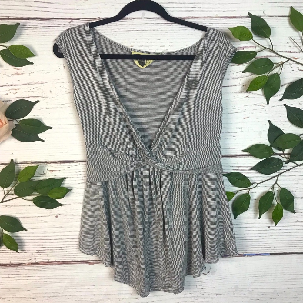 Tee Party Size Medium Pima Cotton V Neck A Line Soft Too Flaw